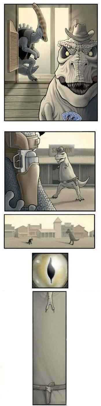 手太短的霸王龙伤不起啊。。。动画漫画gif搞笑图片