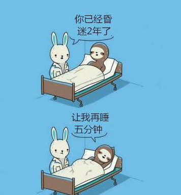 才昏迷两年，我还以为才躺下动画漫画gif搞笑图片