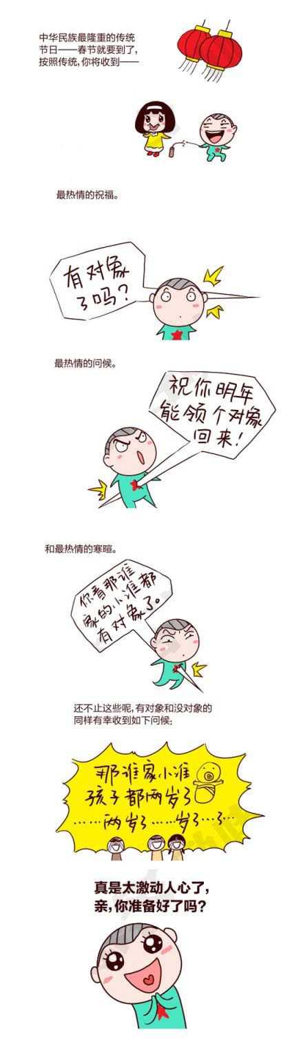 春节寒暄之你有对象了么动画漫画gif搞笑图片
