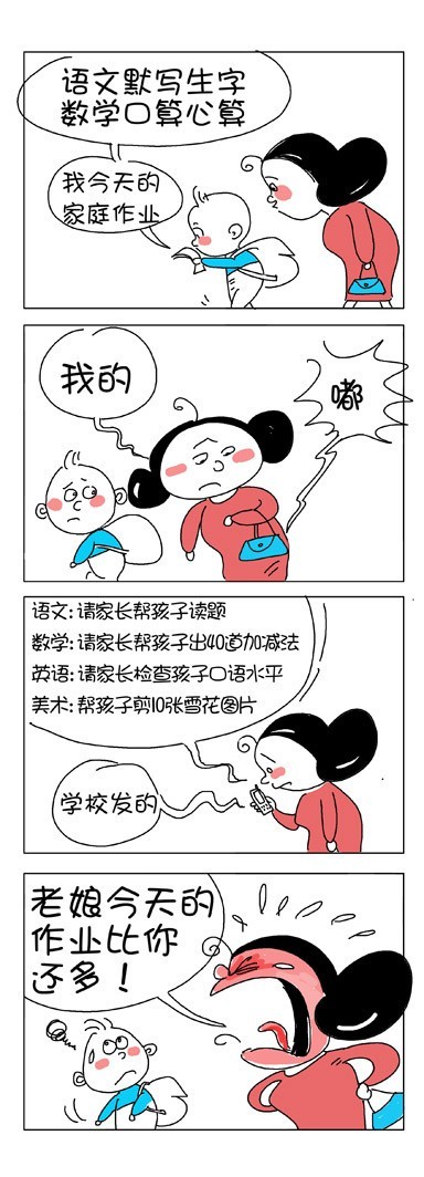 老娘的作业比你还多！动画漫画gif搞笑图片