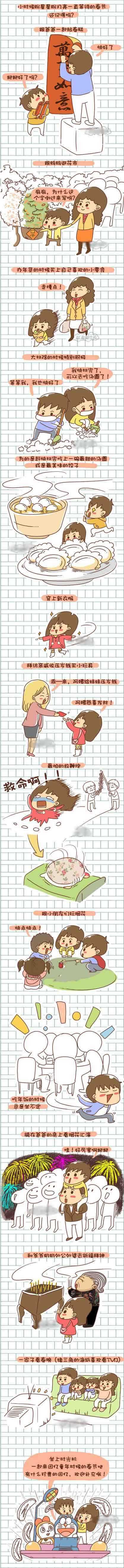 春节年年过，儿时的春节最美好动画漫画gif搞笑图片