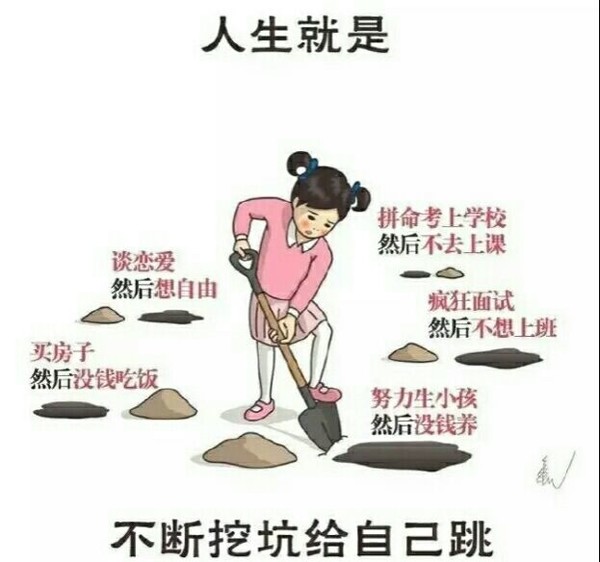 一路走来，想想真的给自己挖了好多的坑动画漫画gif搞笑图片