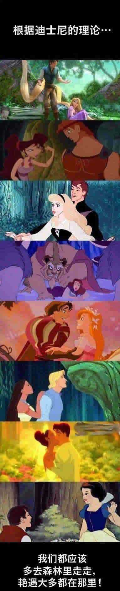 迪士尼。。。森林。。。艳遇。。。动画漫画gif搞笑图片