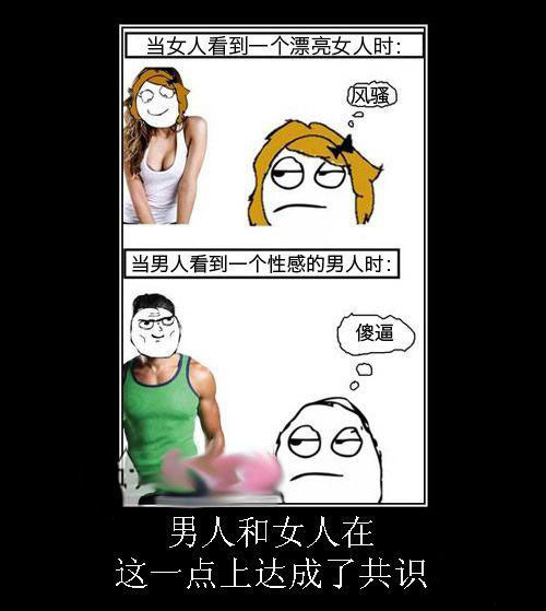 男人和女人的共识动画漫画gif搞笑图片