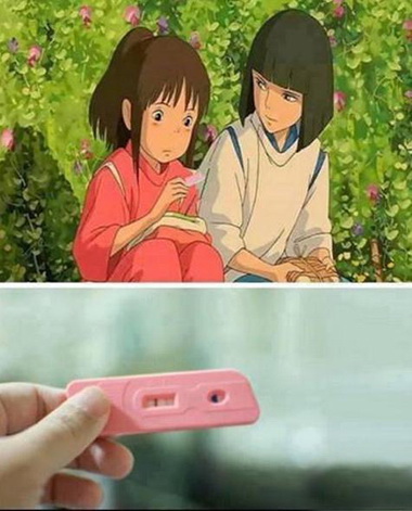 白龙君，那个千寻是有了么？动画漫画gif搞笑图片