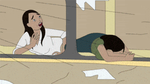 请问绿衣女子能活下来吗？动画漫画gif搞笑图片