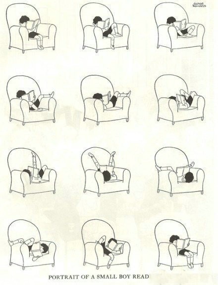 小孩子看书的N种姿势动画漫画gif搞笑图片