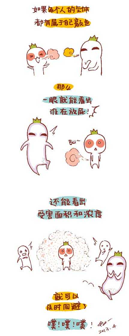 如果每个人的气体，都有属于自己的颜色动画漫画gif搞笑图片