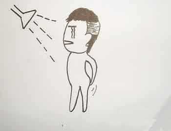 最近每天睡前洗澡的时候，总有一种给蚊子洗菜的赶脚……动画漫画gif搞笑图片