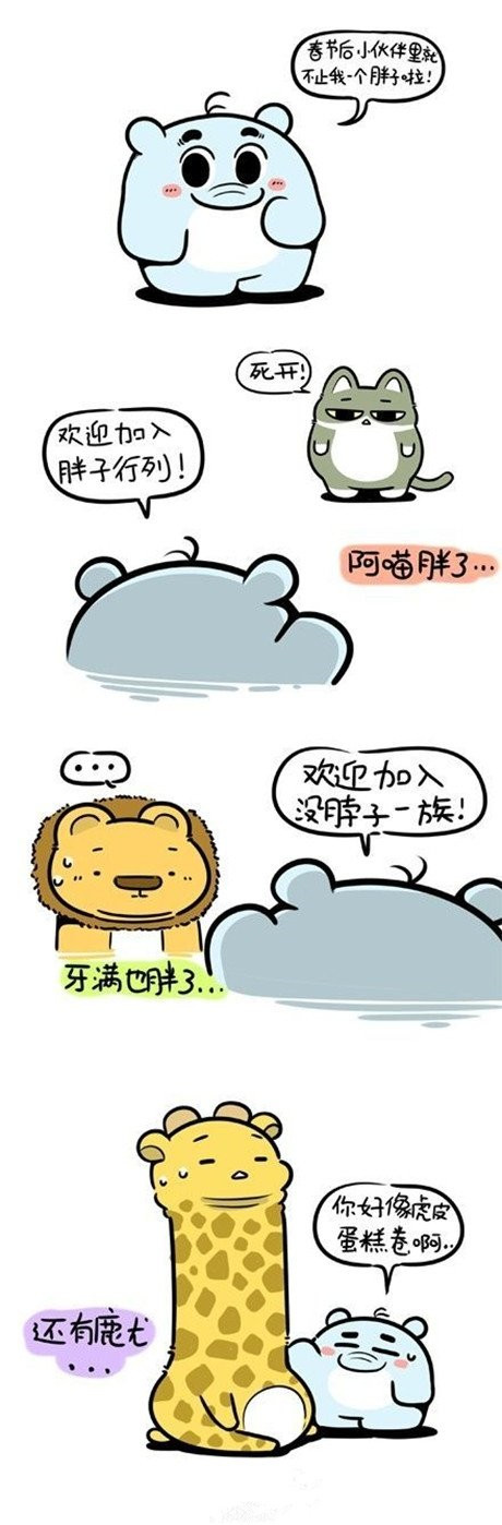 春节后胖子多了动画漫画gif搞笑图片