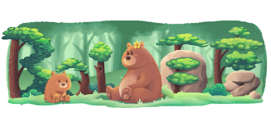 温馨的卡通熊gif图动物gif搞笑图片