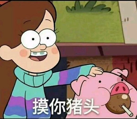 摸猪头表情包，斗图吧gif搞笑图片