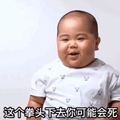 小胖子斗图表情包，这个拳头下去，你可能会死斗图吧gif搞笑图片