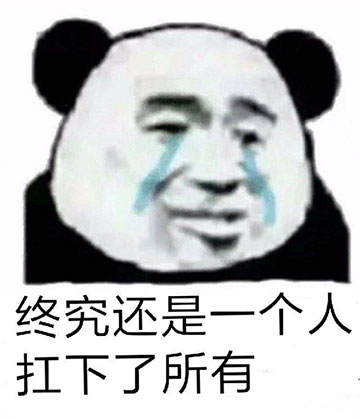 终究还是一个人扛下了所有斗图吧gif搞笑图片