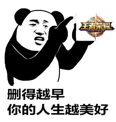 王者荣耀版删得越早人生越美好表情包斗图吧gif搞笑图片