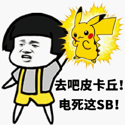 去吧皮卡丘！电死这SB斗图吧gif搞笑图片