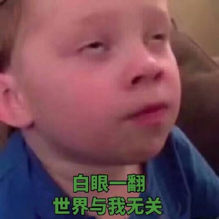 白眼一翻，世界与我无关斗图吧gif搞笑图片