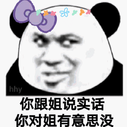 你跟姐说实话，你对姐有意思没斗图吧gif搞笑图片