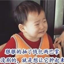 狠狠的抽了钱包两巴掌，想让钱包肿起来斗图吧gif搞笑图片