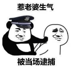 惹老婆生气，被当场逮捕斗图吧gif搞笑图片