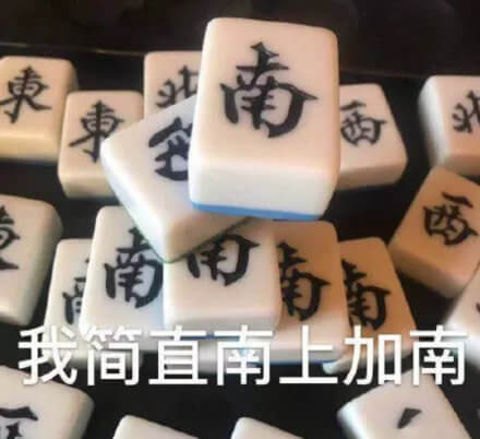 我简直难上加难，麻将南上南斗图吧gif搞笑图片