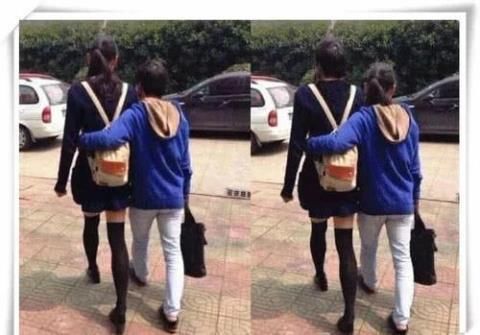 以后再见到“女比男高”的情侣，就这么干！恶搞gif搞笑图片