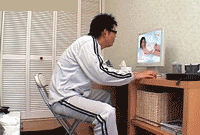 哇哦！梦想成真啦恶搞gif搞笑图片