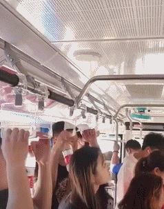 美女公交车马桶塞恶搞gif动图恶搞gif搞笑图片