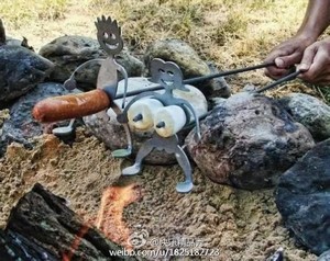 野外烧烤恶搞gif搞笑图片