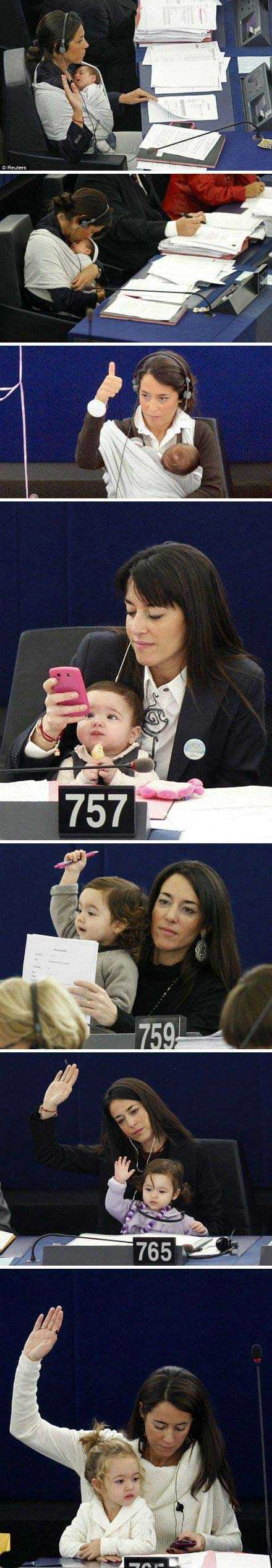 见证无数历史瞬间的两岁小姑娘Vittoria儿童gif搞笑图片