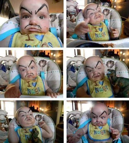 老爸，长大了，我是不会放过你的儿童gif搞笑图片