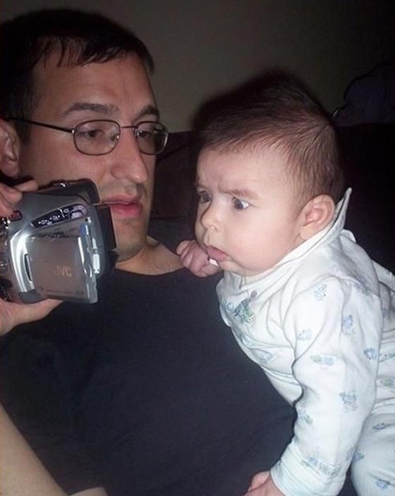 老爹，你让我看的是啥玩意儿啊？儿童gif搞笑图片