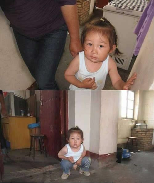 在妹妹叉开大腿嘘嘘的那刻，我哭了儿童gif搞笑图片