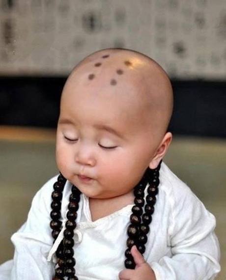 好萌的小和尚儿童gif搞笑图片