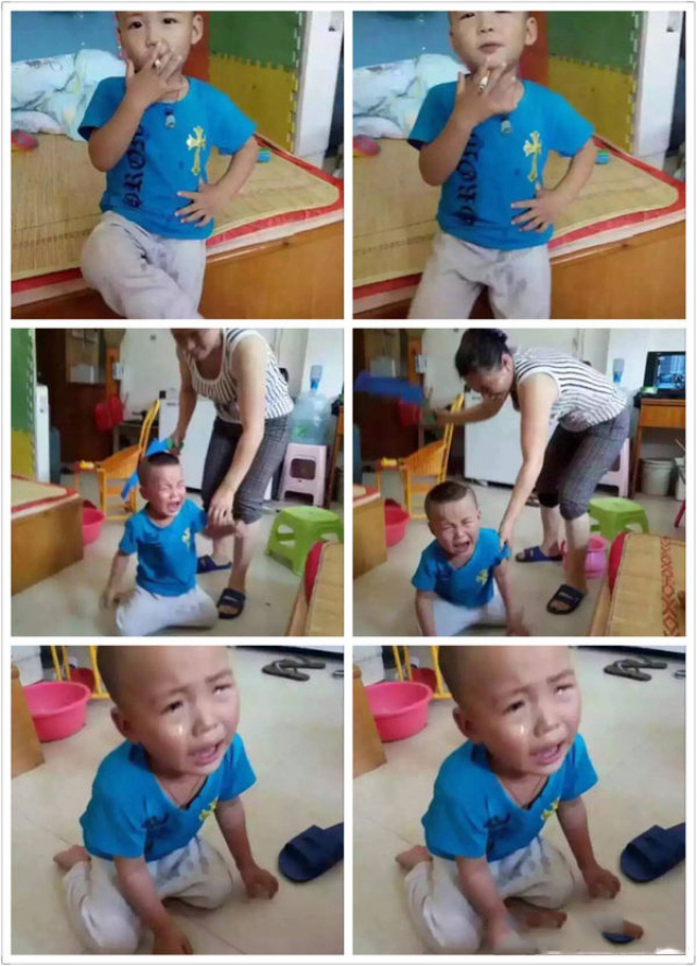 装逼五分钟！挨打2小时！儿童gif搞笑图片