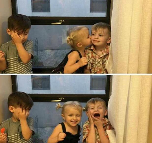 心碎的感觉！！！儿童gif搞笑图片