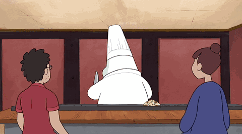 白熊的厨艺儿童gif搞笑图片