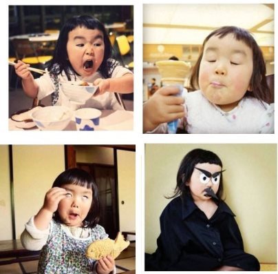 熊孩子表情挺丰富儿童gif搞笑图片