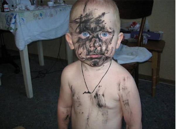 要是能扔进洗衣机里洗洗就好了儿童gif搞笑图片