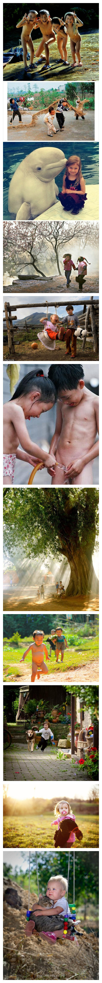 小时候，快乐是件简单的事；长大后，简单是件快乐的事儿童gif搞笑图片