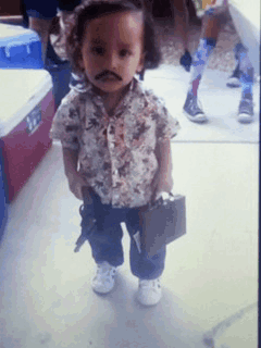 第一天上班，要好好努力哦儿童gif搞笑图片