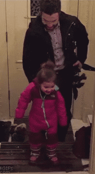 爸比，你到底有多懒？儿童gif搞笑图片