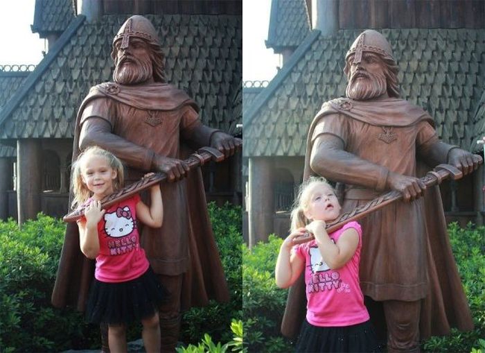 小盆友从小就是实力派演技选手儿童gif搞笑图片