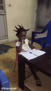 正在思考要不要学习的你们儿童gif搞笑图片