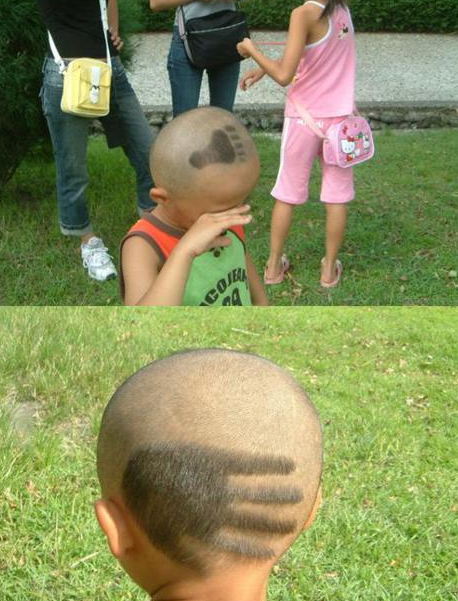 小孩子儿童个性发型图片儿童gif搞笑图片