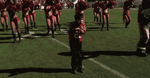 熊孩子跳拉拉队舞蹈的搞笑动图儿童gif搞笑图片