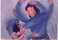 不听话就把你头给打歪儿童gif搞笑图片