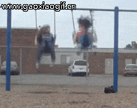 玩的很开心，但是摔的很惨gif动态gif搞笑图片