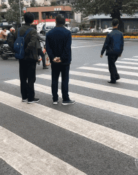 这斑马线也太长了吧gif动态gif搞笑图片