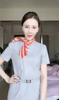 性感美女空姐抖音网红变装可爱卖萌GIF图gif动态gif搞笑图片